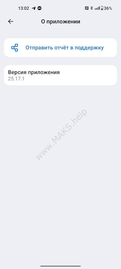 Версия приложения